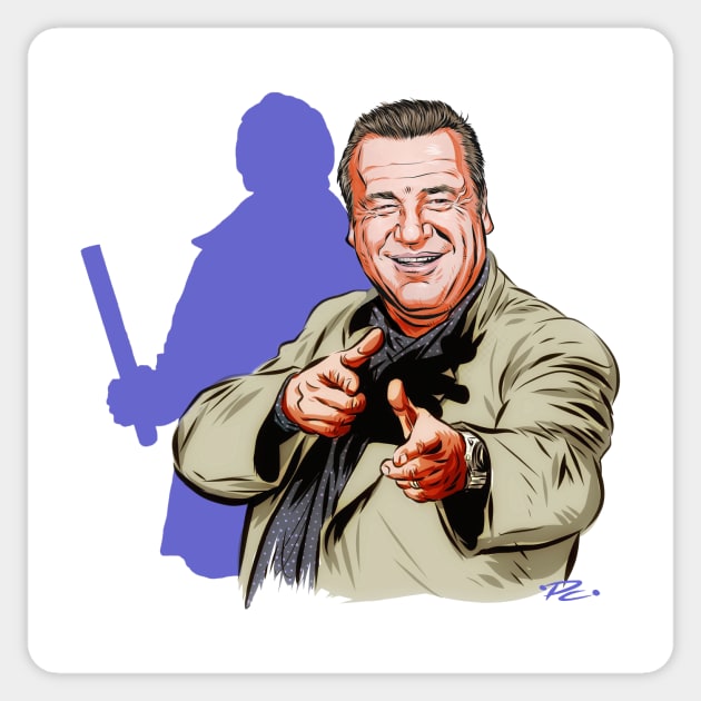 Ray Winstone - An illustration by Paul Cemmick Sticker by PLAYDIGITAL2020